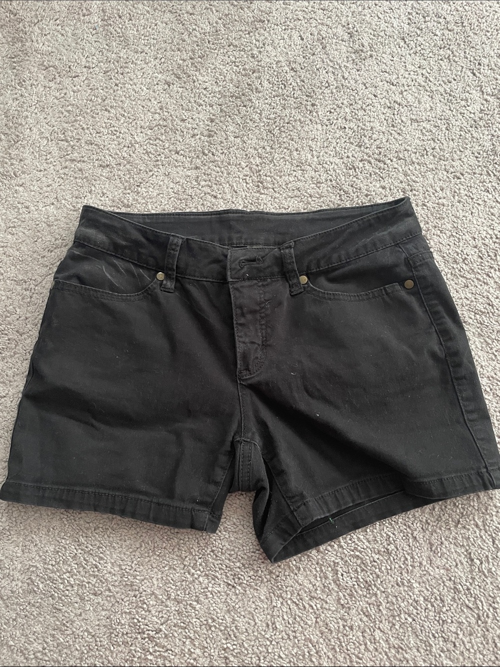 Faded Glory Black Denim Jean Shorts